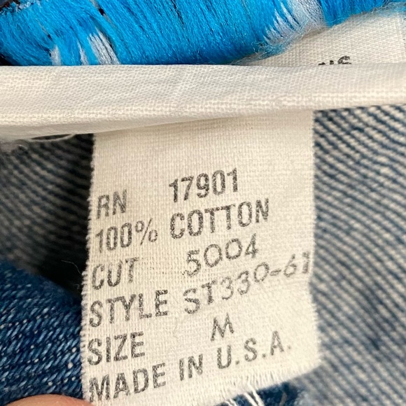 Vintage 1980s Rocky Mountain Clothing Double Breasted Long Denim Jacket - Picture 4 of 8